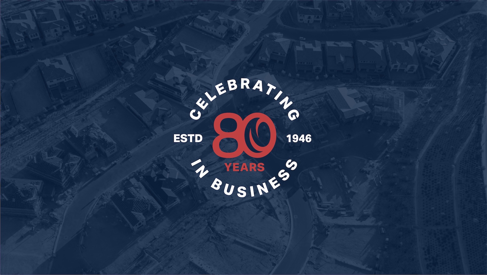 McTaggart Construction 80 year anniversary badge