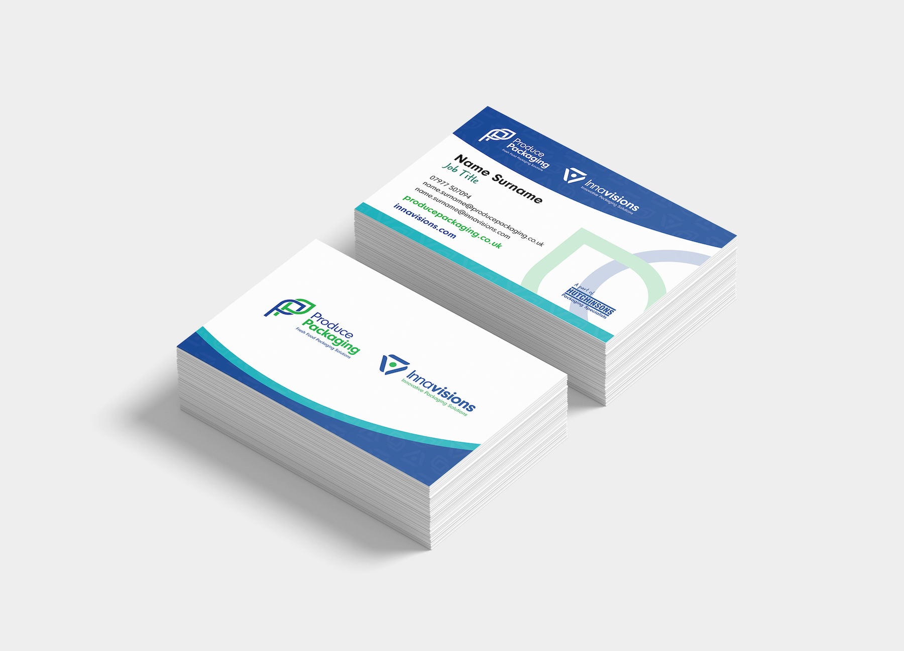Produce Packaging and Innavisions business cards