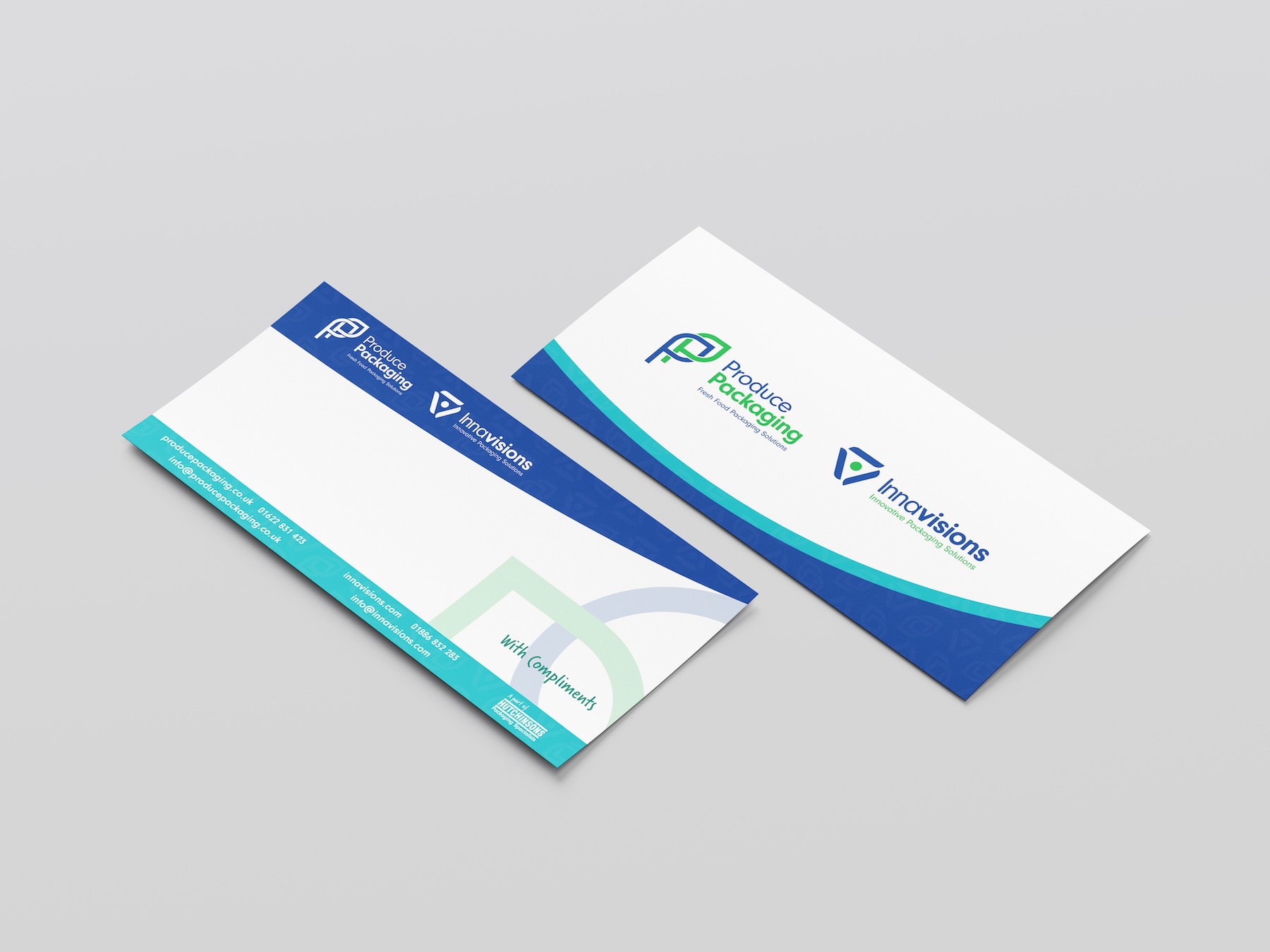 Produce Packaging and Innavisions compliment slips