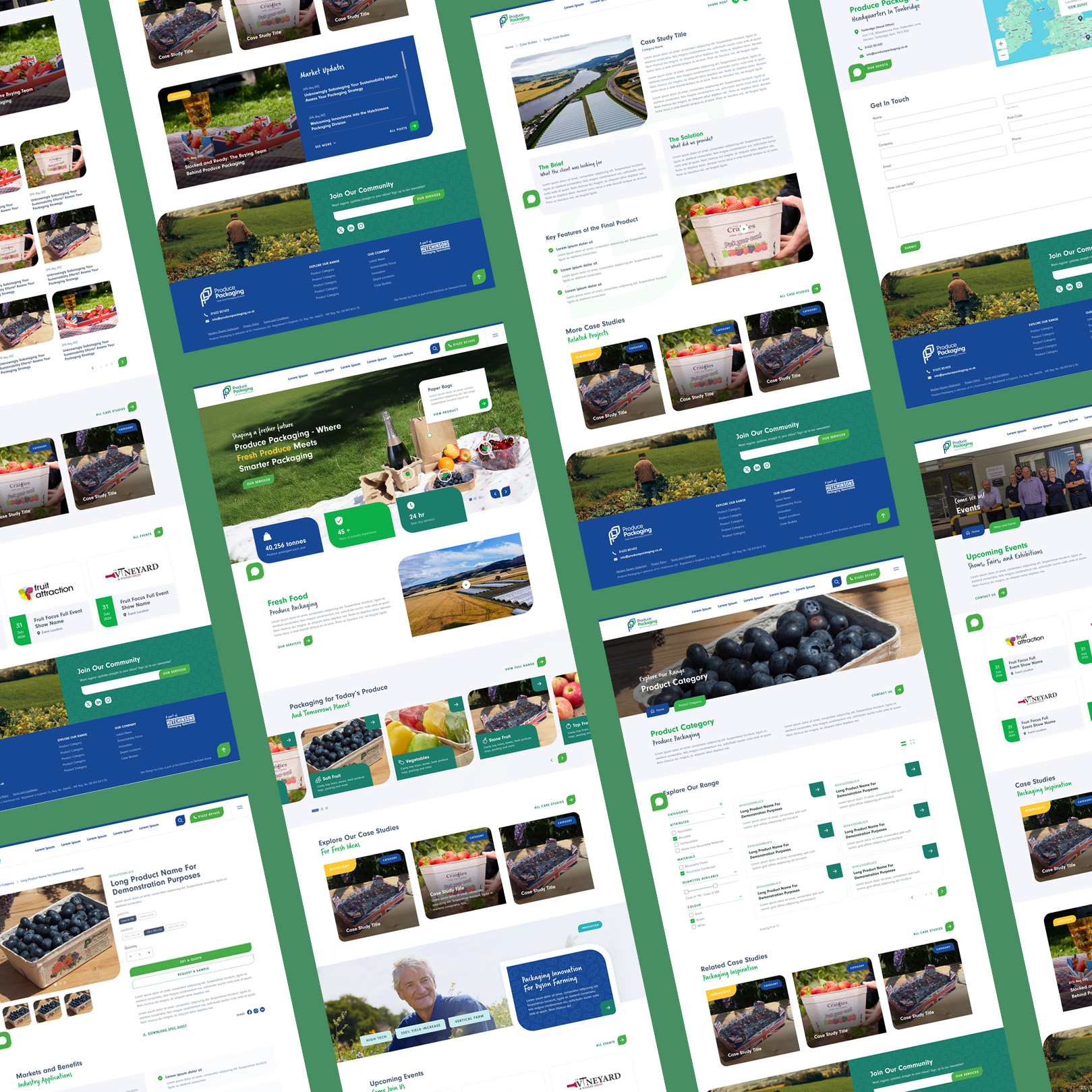 Produce Packaging website design