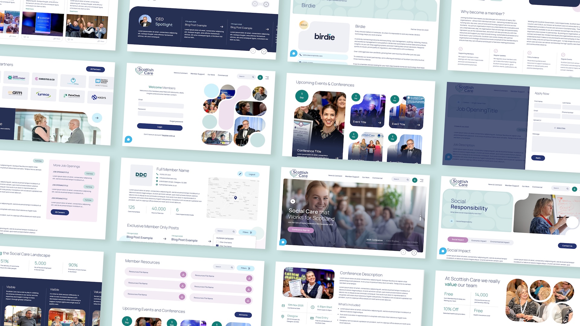 Scottish Care website shown on desktop